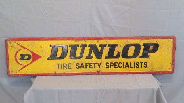 Ca 1976 tin Dunlop Tire sign (1 of 7)