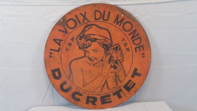 French porcelain sign "La Voix Du Monde" (1 of 8)
