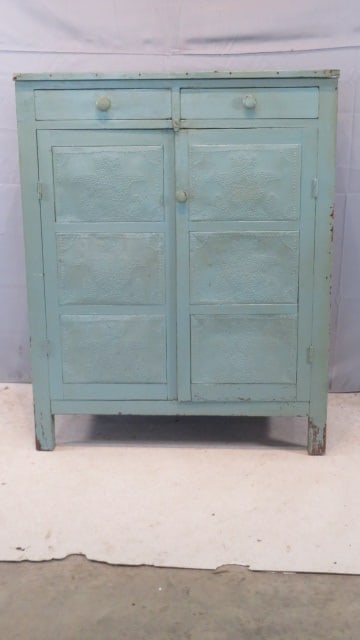 12 tin pie safe with flower basket tins (1 of 8)