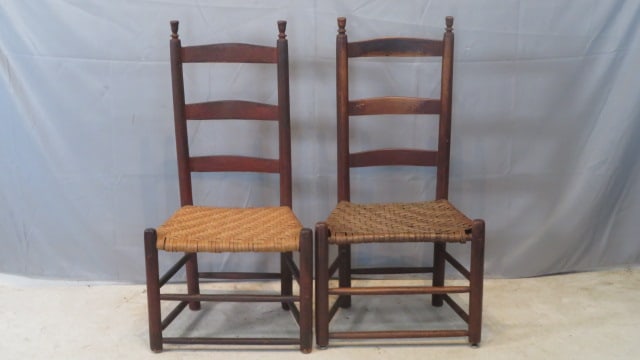 2 -19th century ladderback chairs (1 of 7)