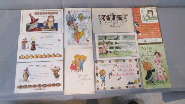 10 vintage Halloween postcards, several Nash (1 of 7)