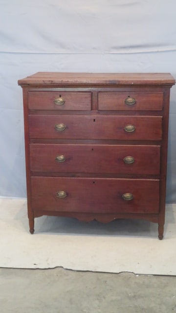 Early 19th century PA walnut 5-drawer chest (1 of 11)