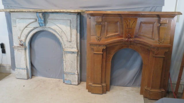 2 late 19th century fireplace mantles (1 of 3)