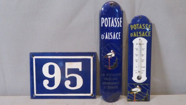 3 small French porcelain advertising items (1 of 9)