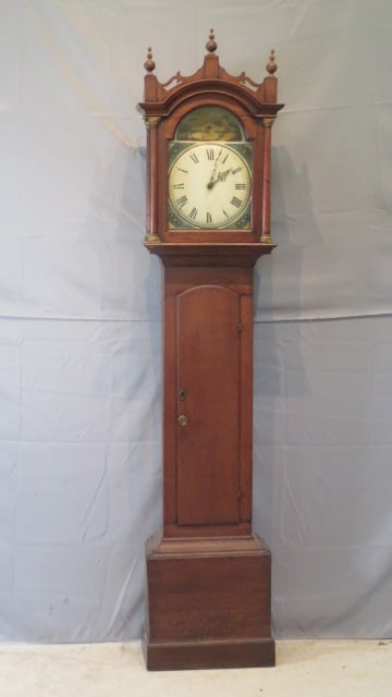 19th century Scottish tall clock in oak case (1 of 12)