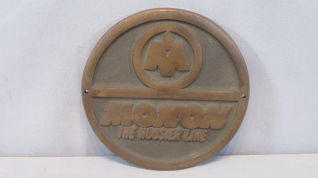 Solid brass Monon Railroad sign (1 of 4)