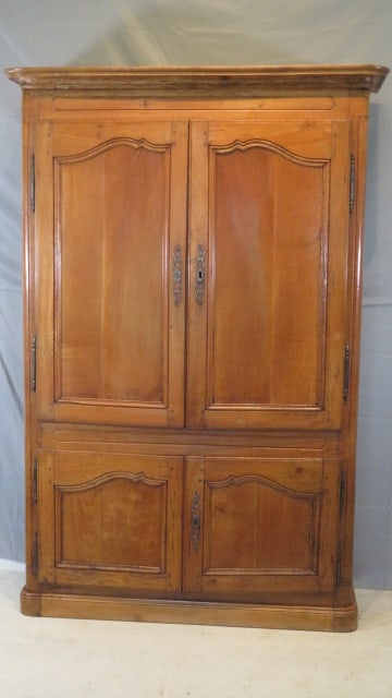 19th century country French flat wall cupboard (1 of 4)