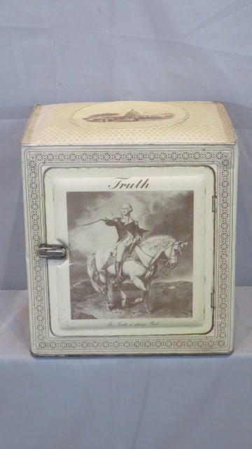 Tin "Truth" Bread Keeper with G. Washington (1 of 12)