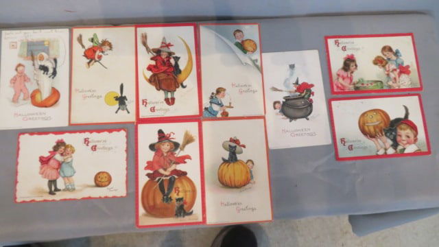 10 vintage Halloween Postcards Frances Brundage (1 of 6)