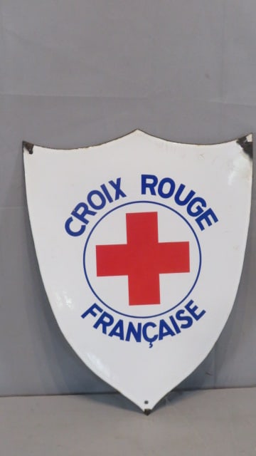 Porcelain France Red Cross sign (1 of 6)