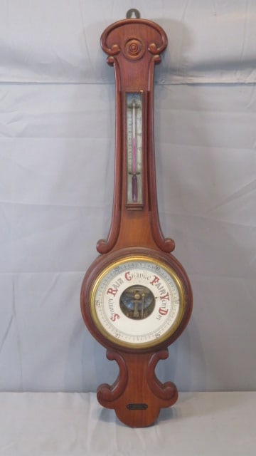 19th century mahogany barometer from A. Louis Reis & Co., Edinburgh (1 of 7)