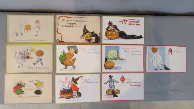 10 vintage Halloween postcards (1 of 6)