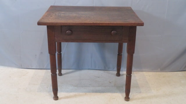 Walnut one drawer work table (1 of 7)