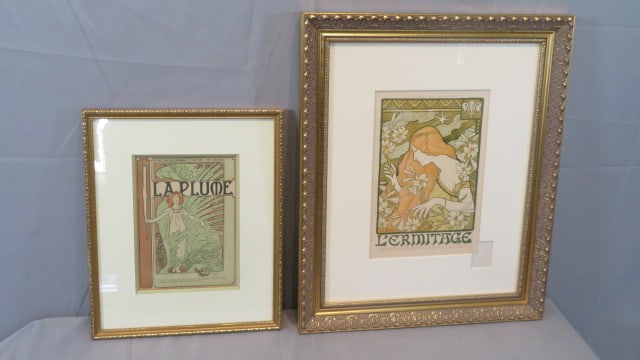 2 French Art Nouveau framed magazine covers (1 of 6)