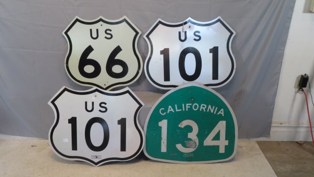 4 used highway  road signs (1 of 2)