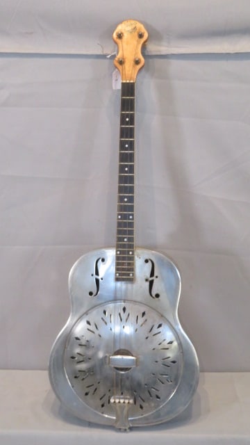 Mid-20th century National Reso phonic 4-string steel blues guitar (1 of 9)