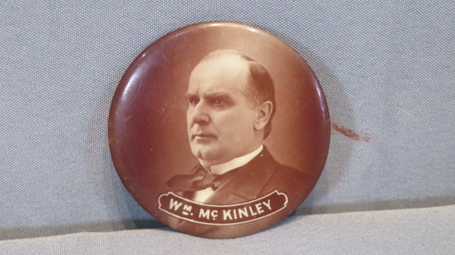 William McKinley campaign button (1 of 2)