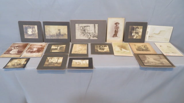 18 - 19th century cabinet photos on cardboard of children with toys (1 of 18)