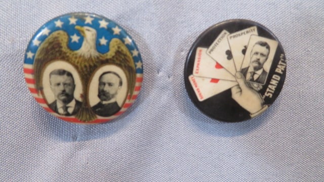 2 Teddy Roosevelt 1904 campaign buttons (1 of 2)