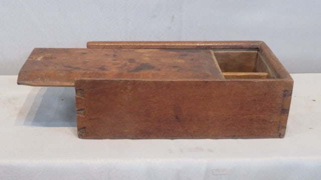 19th century walnut dovetailed spice box (1 of 7)