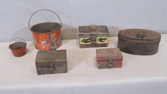 6 pcs of 19th century tinware (1 of 8)