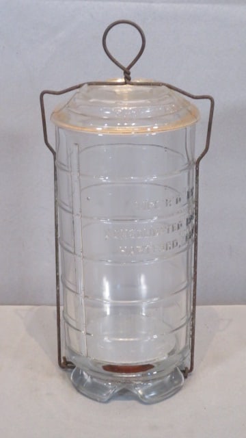 Glass and wire The "Sanitary" Freezer patent 1899 ice cream freezer (1 of 5)