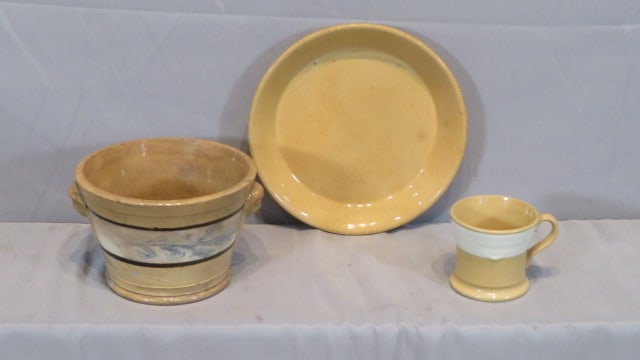 3 pcs of yellow ware (1 of 8)