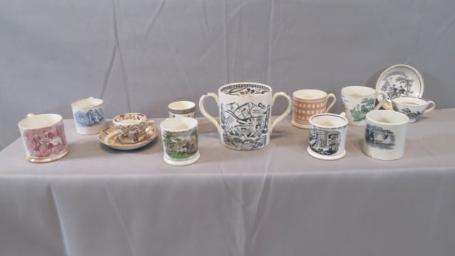 Group of 11 Staffordshire cups and mugs (1 of 7)