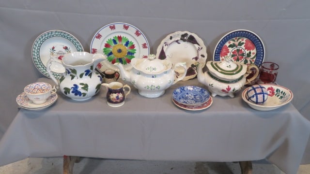 Group of early China and glass, carpet ball (1 of 12)