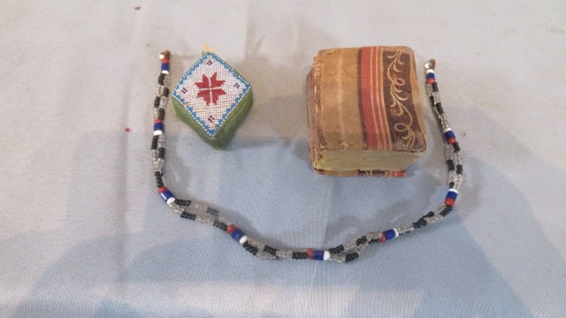 Group of 3 misc. items, miniature book, Native American items (1 of 9)