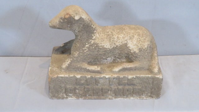 19th century sandstone carving of a lamb "Little Clarence" (1 of 6)