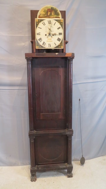 Late 19th century mahogany tall clock (1 of 7)