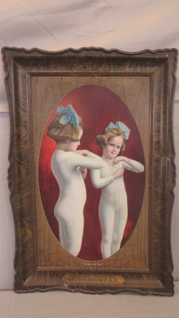 Tin self framed Munsingwear advertising sign (1 of 8)