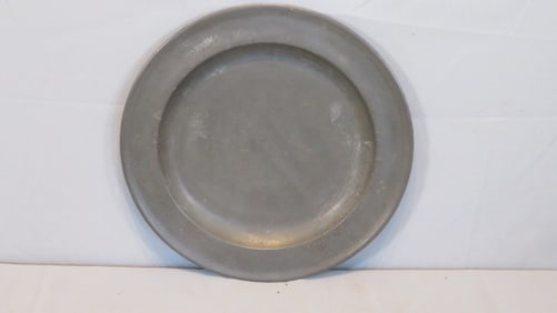 19th century 16.5" pewter charger