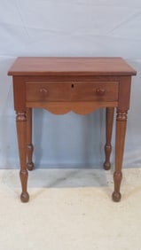 19th century walnut one-drawer stand table