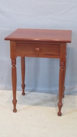 Mid-19th century cherry one-drawer stand table