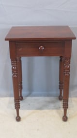 Mid-19th century cherry one-drawer stand table