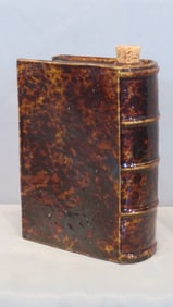Bennington Rockingham glaze book flask