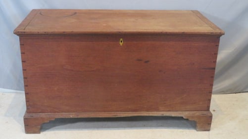 Mid-19th century walnut dovetailed blanket chest