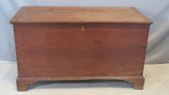 Mid-19th century walnut dovetailed blanket chest (1 of 8)