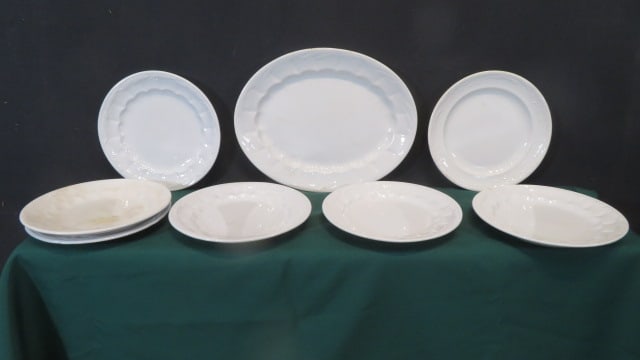 8 pcs of white ironstone (1 of 15)