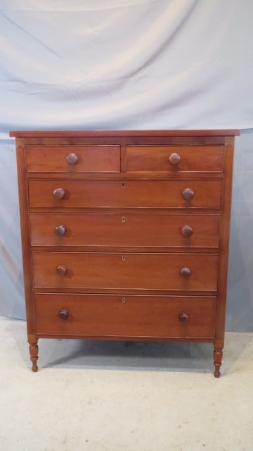Ca 1840 cherry 6-drawer chest (1 of 10)