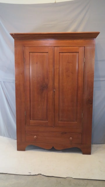 Walnut solid end wardrobe (1 of 4)