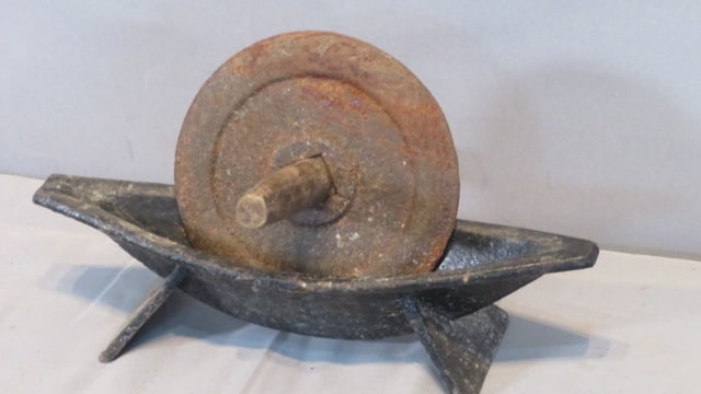 19th century iron herb cutter (1 of 6)
