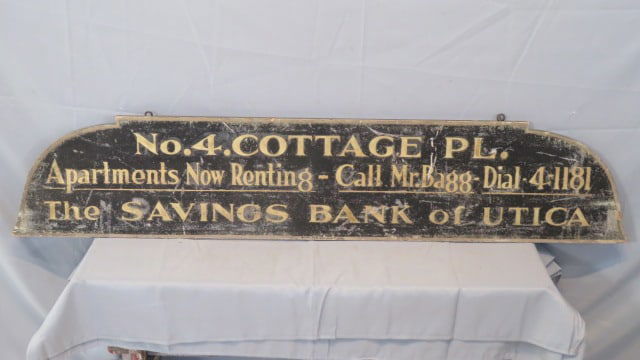 Wood trade sign for The Savings Bank of Utica (NY) (1 of 6)