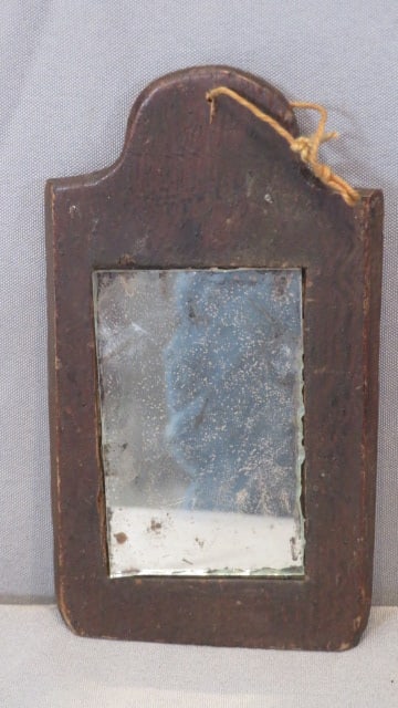 Early fragment mirror with wooden frame (1 of 5)