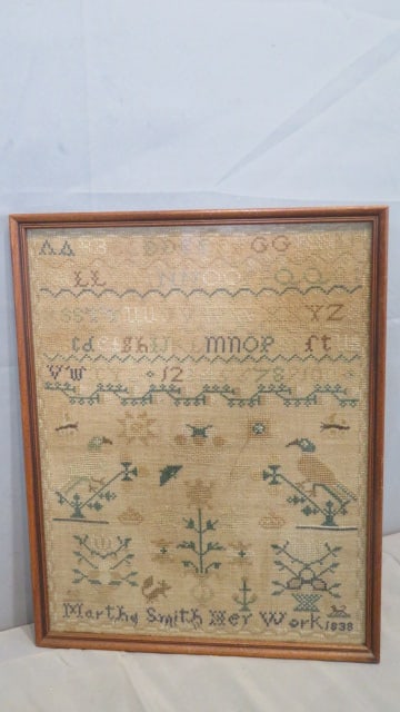 Martha Smith 1838 schoolgirl sampler (1 of 9)