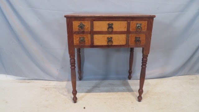 Cherry stand table with 6 maple drawers (1 of 7)