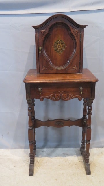 1920's walnut telephone stand (1 of 6)