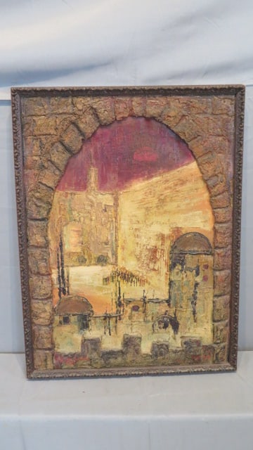 1968 mixed media on canvas artwork (1 of 7)
